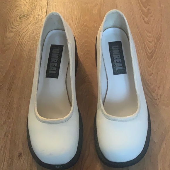 Vintage white chunky heels size 6 - Picture 4 of 12